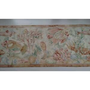 Wallquest Pre-pasted Wall Border - Fish Seahorse Ocean Nautical - 5 yds